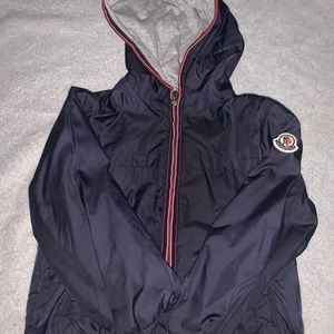 Navy blue Moncler boys Windbreaker. Size 2yrs old. Fits a little slim.